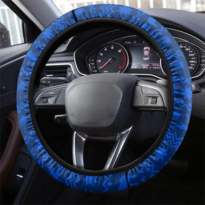 Liberia Christmas Steering Wheel Cover Santa Claus Map Graphic and Red Blue Festive - African Pride