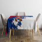 Liberia Christmas Tablecloth Santa Claus Map Graphic and Red Blue Festive - African Pride