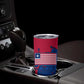 Liberia Christmas Tumbler Cup Santa Claus Map Graphic and Red Blue Festive - African Pride