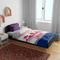 Liberia Christmas Bedding Set Red Wildlife Silhouettes and White Blue Holiday - African Pride