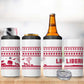 Liberia Christmas 4 in 1 Can Cooler Tumbler Red Wildlife Silhouettes and White Blue Holiday - African Pride
