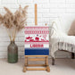 Liberia Christmas Canvas Wall Art Red Wildlife Silhouettes and White Blue Holiday - African Pride