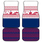 Liberia Christmas Car Mats Red Wildlife Silhouettes and White Blue Holiday - African Pride