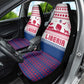Liberia Christmas Car Seat Cover Red Wildlife Silhouettes and White Blue Holiday - African Pride