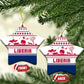Liberia Christmas Ceramic Ornament Red Wildlife Silhouettes and White Blue Holiday - African Pride