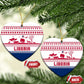 Liberia Christmas Ceramic Ornament Red Wildlife Silhouettes and White Blue Holiday - African Pride