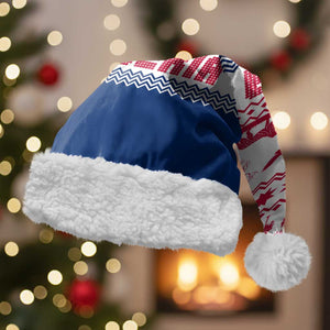 Liberia Christmas Santa Hat Red Wildlife Silhouettes and White Blue Holiday - African Pride
