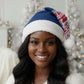 Liberia Christmas Santa Hat Red Wildlife Silhouettes and White Blue Holiday - African Pride