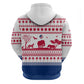Liberia Christmas Hoodie Red Wildlife Silhouettes and White Blue Holiday - African Pride