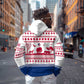 Liberia Christmas Hoodie Red Wildlife Silhouettes and White Blue Holiday - African Pride