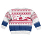Liberia Christmas Kid Ugly Christmas Sweater Red Wildlife Silhouettes and White Blue Holiday - African Pride