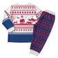 Liberia Christmas Pajama Set Red Wildlife Silhouettes and White Blue Holiday - African Pride