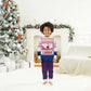 Liberia Christmas Pajama Set Red Wildlife Silhouettes and White Blue Holiday - African Pride