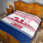 Liberia Christmas Quilt Red Wildlife Silhouettes and White Blue Holiday - African Pride