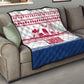 Liberia Christmas Quilt Red Wildlife Silhouettes and White Blue Holiday - African Pride