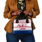 Liberia Christmas Shoulder Handbag Red Wildlife Silhouettes and White Blue Holiday - African Pride