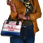 Liberia Christmas Shoulder Handbag Red Wildlife Silhouettes and White Blue Holiday - African Pride