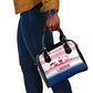 Liberia Christmas Shoulder Handbag Red Wildlife Silhouettes and White Blue Holiday - African Pride