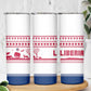 Liberia Christmas Skinny Tumbler Red Wildlife Silhouettes and White Blue Holiday - African Pride