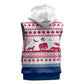 Liberia Christmas Sleeveless Hoodie Red Wildlife Silhouettes and White Blue Holiday - African Pride