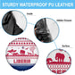 Liberia Christmas Spare Tire Cover Red Wildlife Silhouettes and White Blue Holiday - African Pride