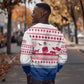Liberia Christmas Sweatshirt Red Wildlife Silhouettes and White Blue Holiday - African Pride