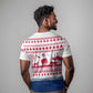 Liberia Christmas T shirt Red Wildlife Silhouettes and White Blue Holiday - African Pride