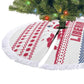 Liberia Christmas Tree Skirt Red Wildlife Silhouettes and White Blue Holiday - African Pride