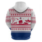 Liberia Christmas Zip Hoodie Red Wildlife Silhouettes and White Blue Holiday - African Pride