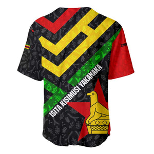 Zimbabwe Christmas Baseball Jersey Flag Colors Xmas Tree and Holiday - African Pride