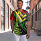 Zimbabwe Christmas Baseball Jersey Flag Colors Xmas Tree and Holiday - African Pride