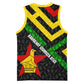 Zimbabwe Christmas Basketball Jersey Flag Colors Xmas Tree and Holiday - African Pride