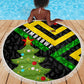 Zimbabwe Christmas Beach Blanket Flag Colors Xmas Tree and Holiday - African Pride