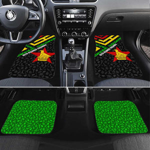 Zimbabwe Christmas Car Mats Flag Colors Xmas Tree and Holiday - African Pride