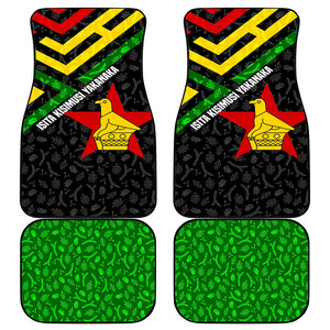Zimbabwe Christmas Car Mats Flag Colors Xmas Tree and Holiday - African Pride