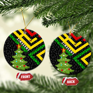 Zimbabwe Christmas Ceramic Ornament Flag Colors Xmas Tree and Holiday - African Pride