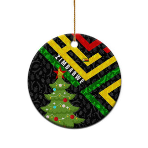 Zimbabwe Christmas Ceramic Ornament Flag Colors Xmas Tree and Holiday - African Pride