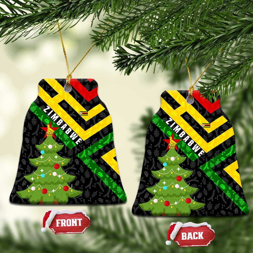 Zimbabwe Christmas Ceramic Ornament Flag Colors Xmas Tree and Holiday - African Pride