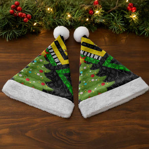 Zimbabwe Christmas Santa Hat Flag Colors Xmas Tree and Holiday - African Pride