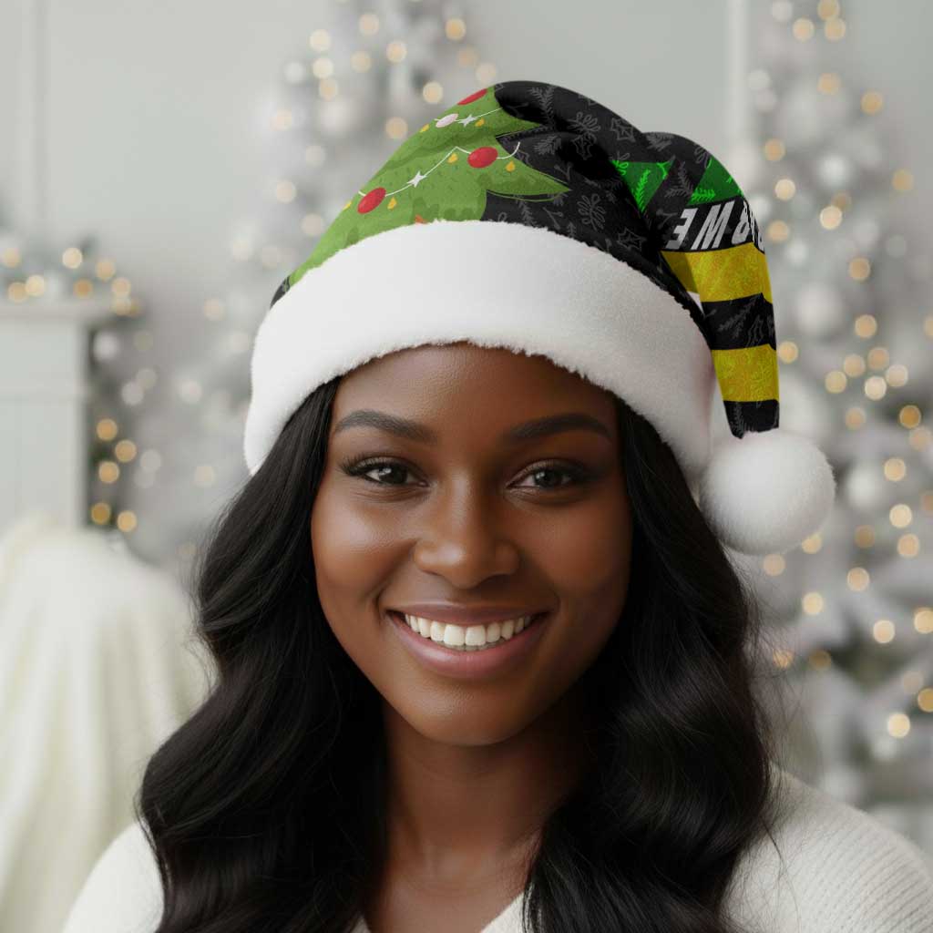 Zimbabwe Christmas Santa Hat Flag Colors Xmas Tree and Holiday - African Pride