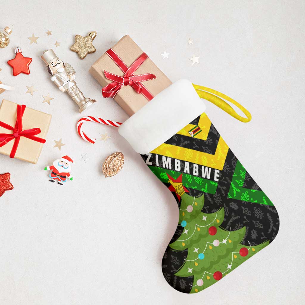 Zimbabwe Christmas Stocking Flag Colors Xmas Tree and Holiday - African Pride