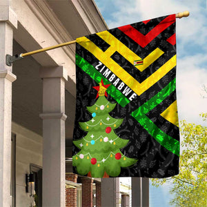 Zimbabwe Christmas Garden Flag Flag Colors Xmas Tree and Holiday - African Pride