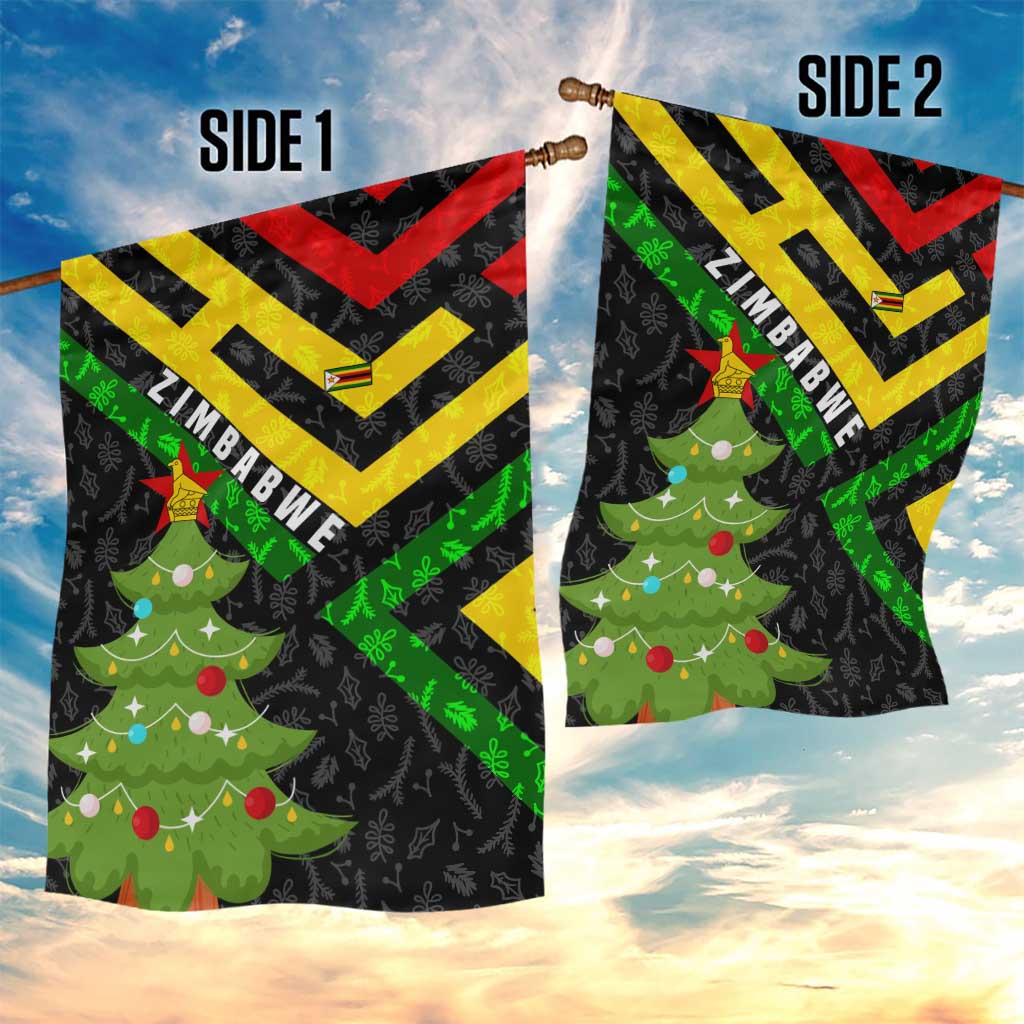 Zimbabwe Christmas Garden Flag Flag Colors Xmas Tree and Holiday - African Pride