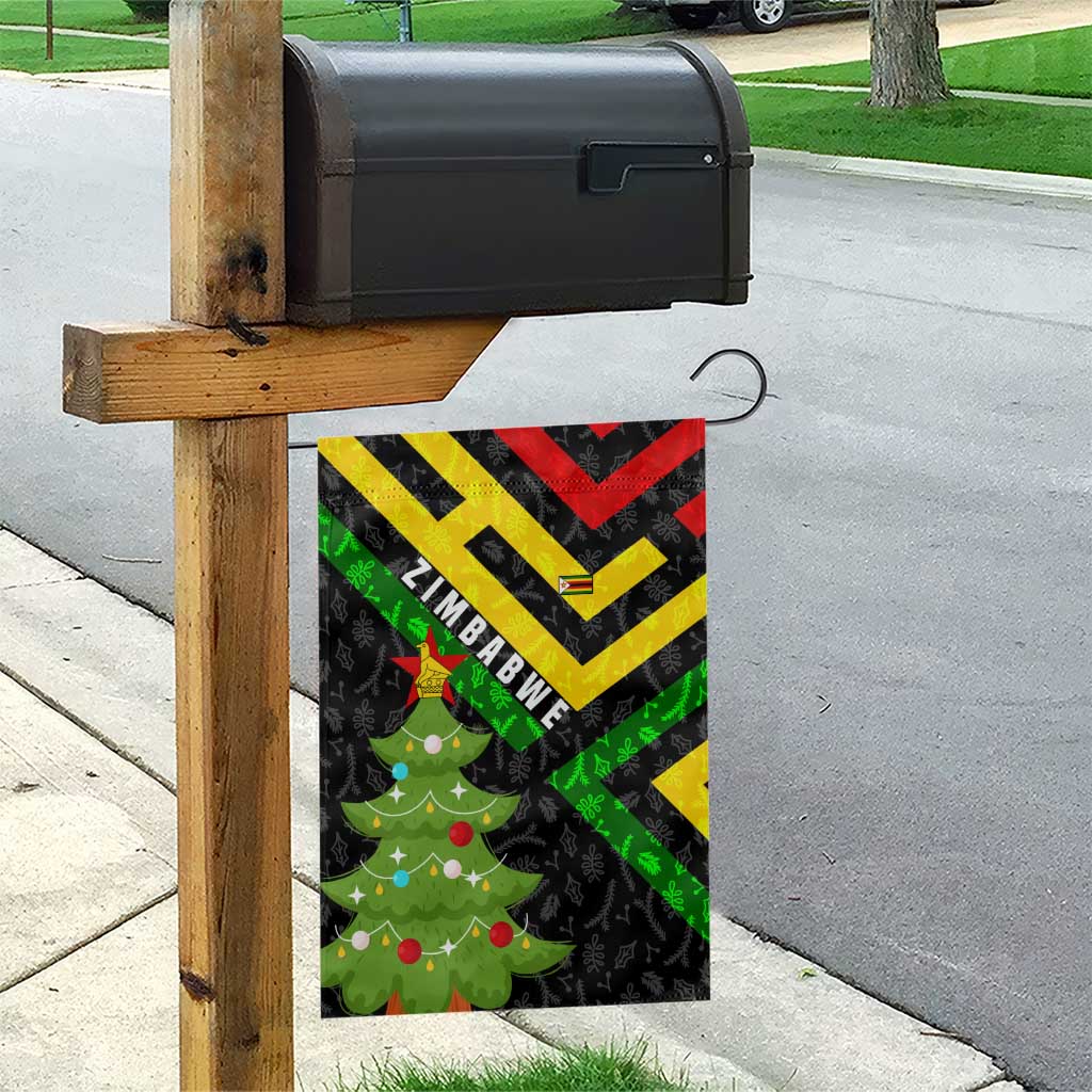 Zimbabwe Christmas Garden Flag Flag Colors Xmas Tree and Holiday - African Pride