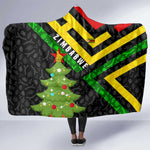 Zimbabwe Christmas Hooded Blanket Flag Colors Xmas Tree and Holiday - African Pride