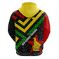 Zimbabwe Christmas Hoodie Flag Colors Xmas Tree and Holiday - African Pride