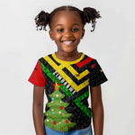 Zimbabwe Christmas Kid T shirt Flag Colors Xmas Tree and Holiday - African Pride