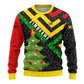 Zimbabwe Christmas Ugly Christmas Sweater Flag Colors Xmas Tree and Holiday - African Pride