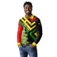 Zimbabwe Christmas Long Sleeve Polo Shirt Flag Colors Xmas Tree and Holiday - African Pride