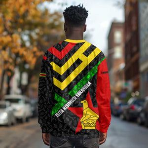 Zimbabwe Christmas Long Sleeve Shirt Flag Colors Xmas Tree and Holiday - African Pride